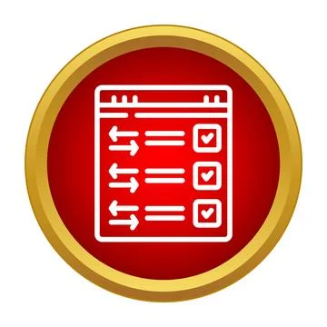 Web page checklist completing tasks and progress tracking Stock Illustration