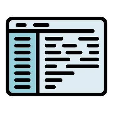 Web page code icon vector flat Stock-Illustration