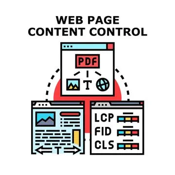 Web page content audit and performance optimization 스톡 일러스트