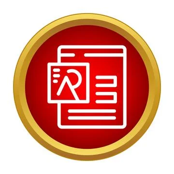 Web page content management with image and text Illustrazione stock