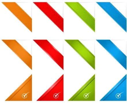 Web page corner ribbons Stock Illustration