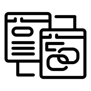 Web page creating hyperlink with interconnected chain links representing se.. Stock Illustration