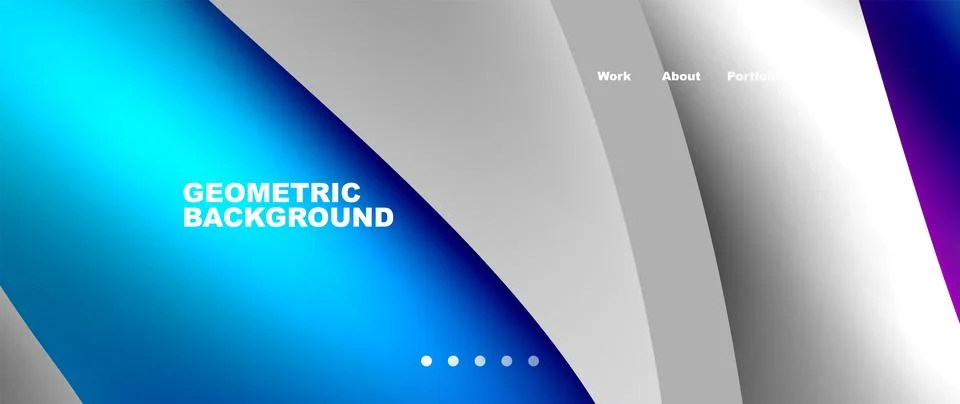 Web page design with geometric elements - circle and wave. Techno art concept イラスト素材