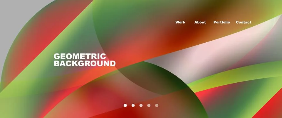 Web page design with geometric elements - circle and wave. Techno art concept 스톡 일러스트