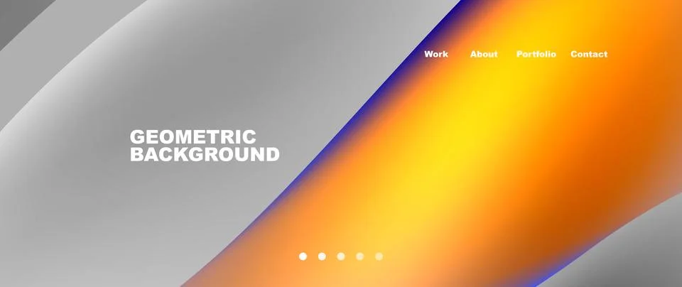 Web page design with geometric elements - circle and wave. Techno art concept イラスト素材