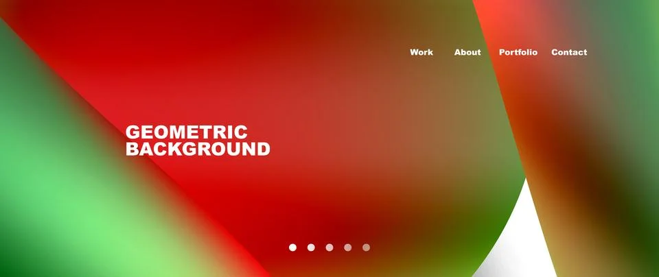 Web page design with geometric elements - circle and wave. Techno art concept Stock Illustration