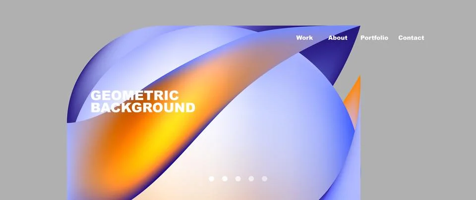 Web page design with geometric elements - circle and wave. Techno art concept イラスト素材