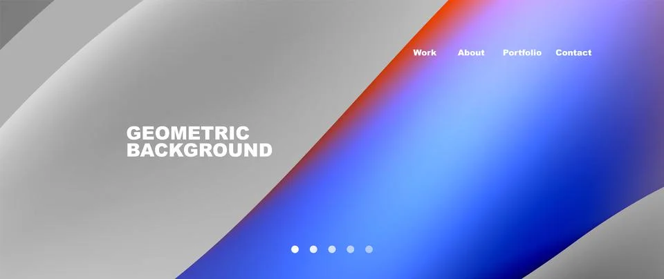 Web page design with geometric elements - circle and wave. Techno art concept 스톡 일러스트