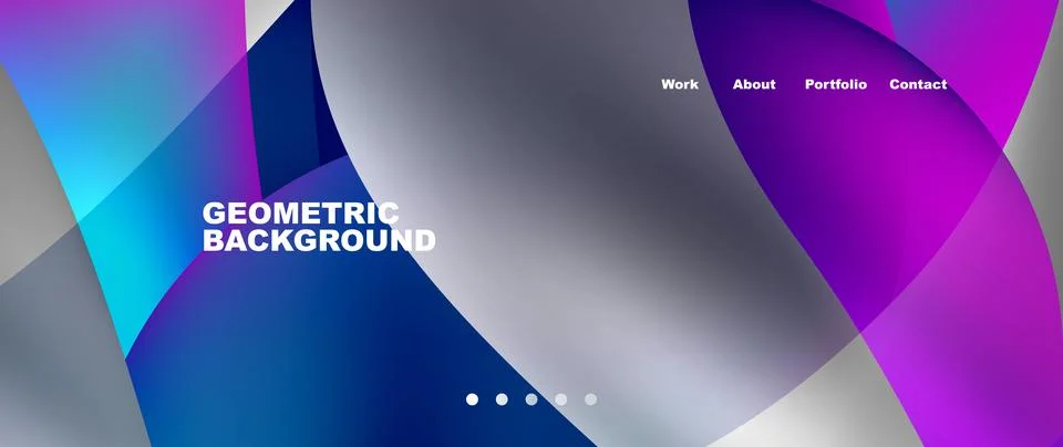 Web page design with geometric elements - circle and wave. Techno art concept 스톡 일러스트