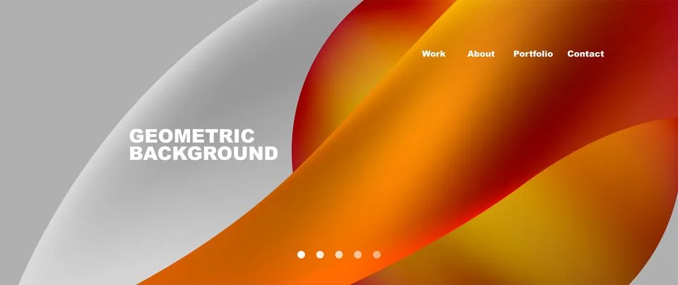 Web page design with geometric elements - circle and wave. Techno art concept イラスト素材