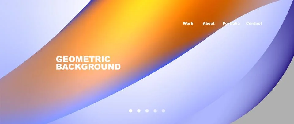 Web page design with geometric elements - circle and wave. Techno art concept イラスト素材