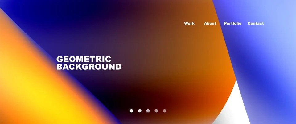 Web page design with geometric elements - circle and wave. Techno art concept Stock Illustration