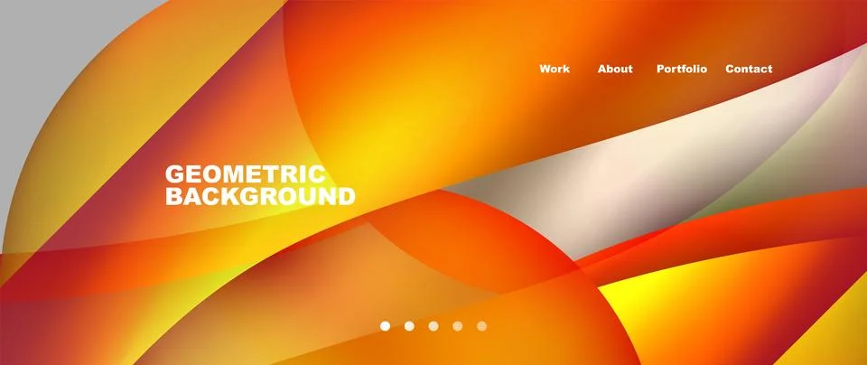 Web page design with geometric elements - circle and wave. Techno art concept 스톡 일러스트