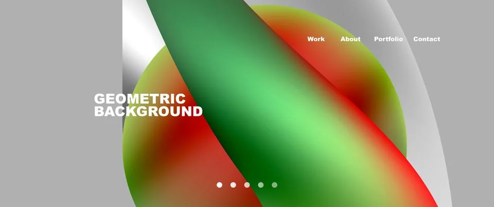 Web page design with geometric elements - circle and wave. Techno art concept 스톡 일러스트