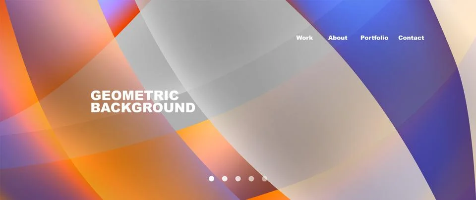 Web page design with geometric elements - circle and wave. Techno art concept イラスト素材