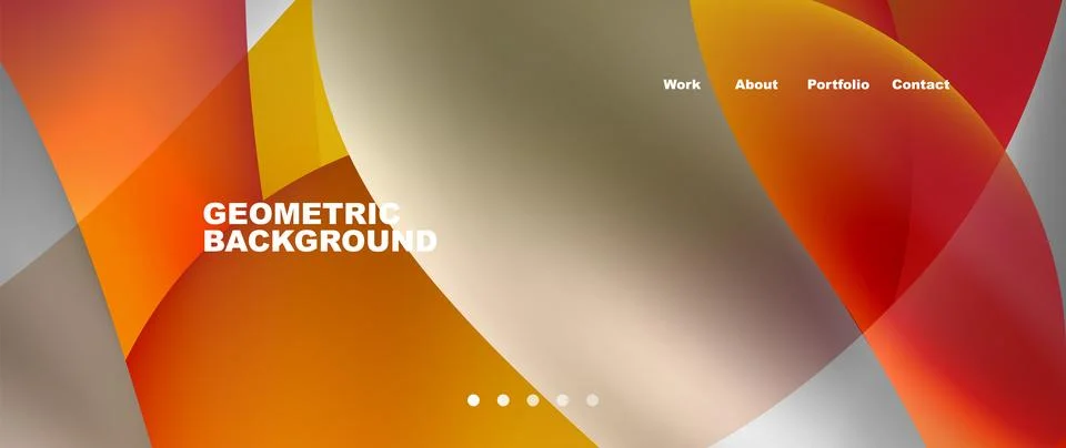 Web page design with geometric elements - circle and wave. Techno art concept 스톡 일러스트