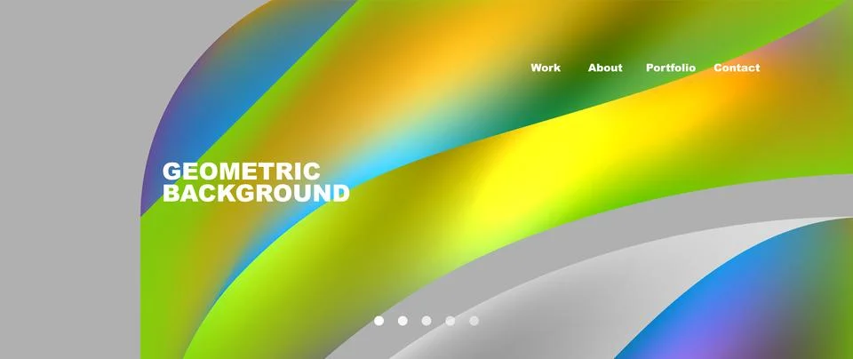 Web page design with geometric elements - circle and wave. Techno art concept 스톡 일러스트