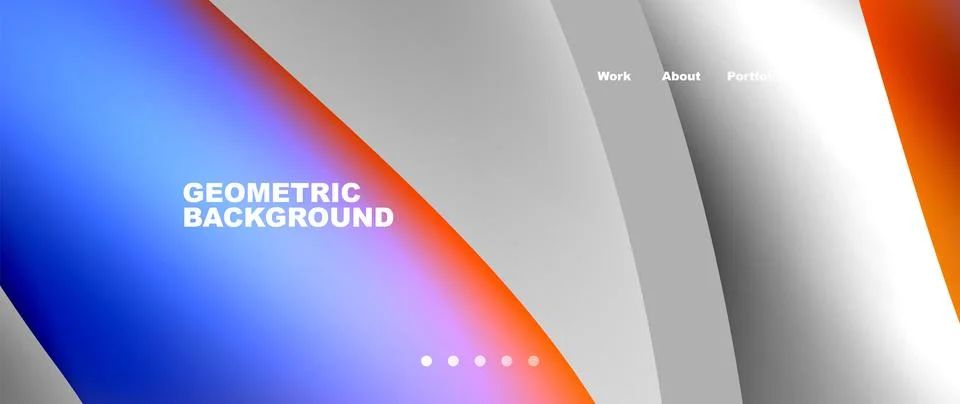 Web page design with geometric elements - circle and wave. Techno art concept イラスト素材