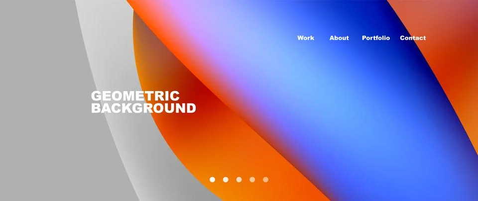 Web page design with geometric elements - circle and wave. Techno art concept 스톡 일러스트