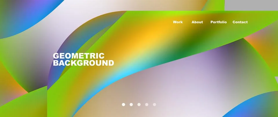 Web page design with geometric elements - circle and wave. Techno art concept 스톡 일러스트