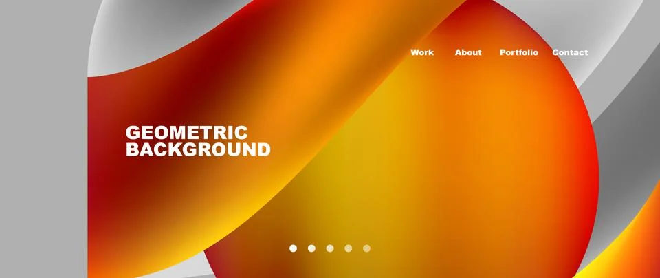 Web page design with geometric elements - circle and wave. Techno art concept 스톡 일러스트