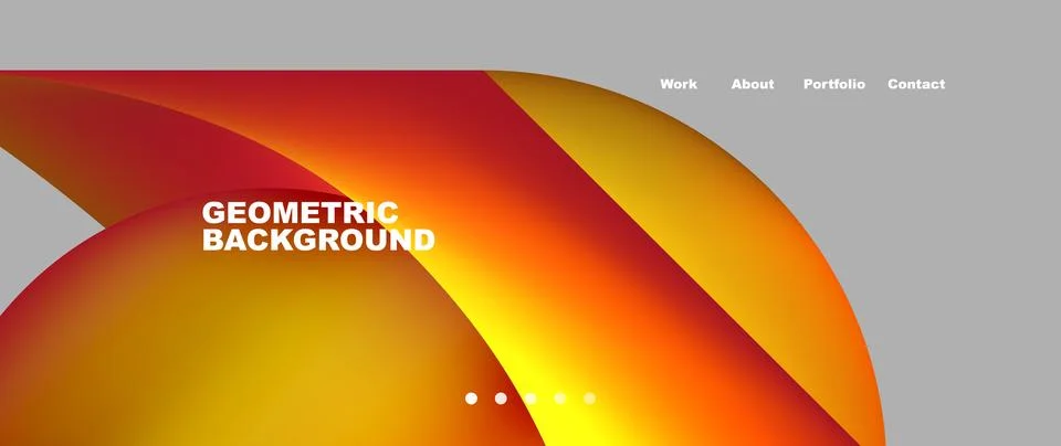 Web page design with geometric elements - circle and wave. Techno art concept イラスト素材