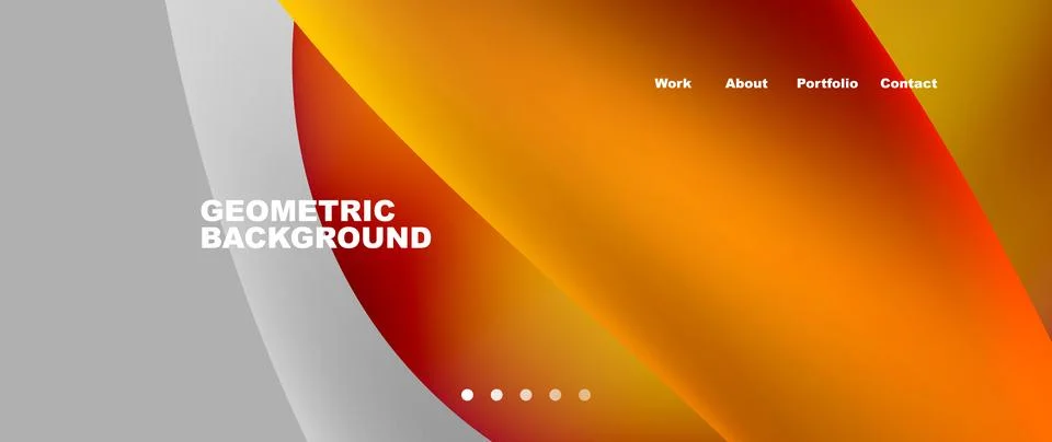 Web page design with geometric elements - circle and wave. Techno art concept イラスト素材