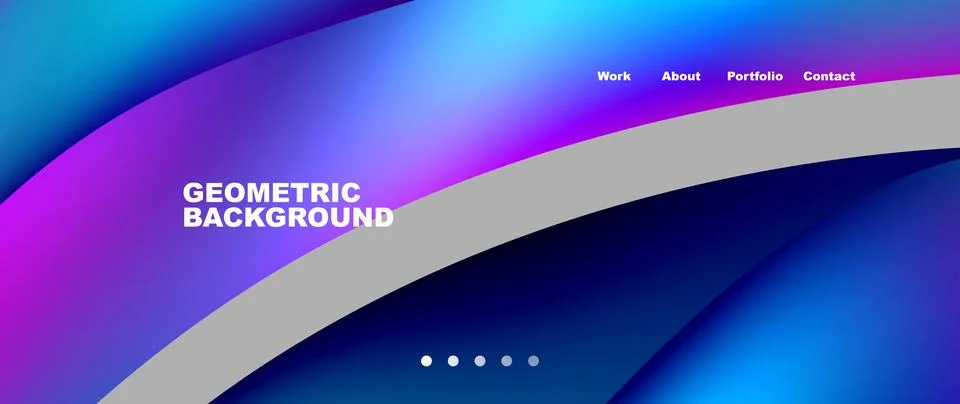 Web page design with geometric elements - circle and wave. Techno art concept イラスト素材