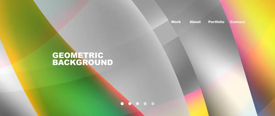 Web page design with geometric elements - circle and wave. Techno art concept 스톡 일러스트