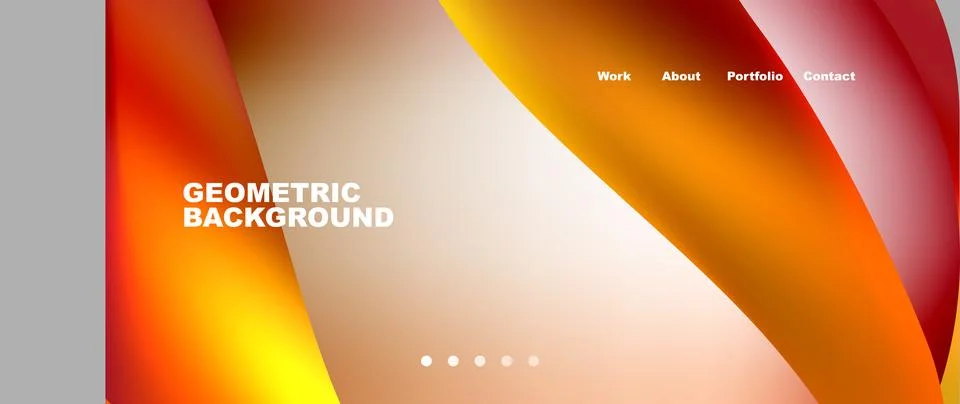 Web page design with geometric elements - circle and wave. Techno art concept イラスト素材