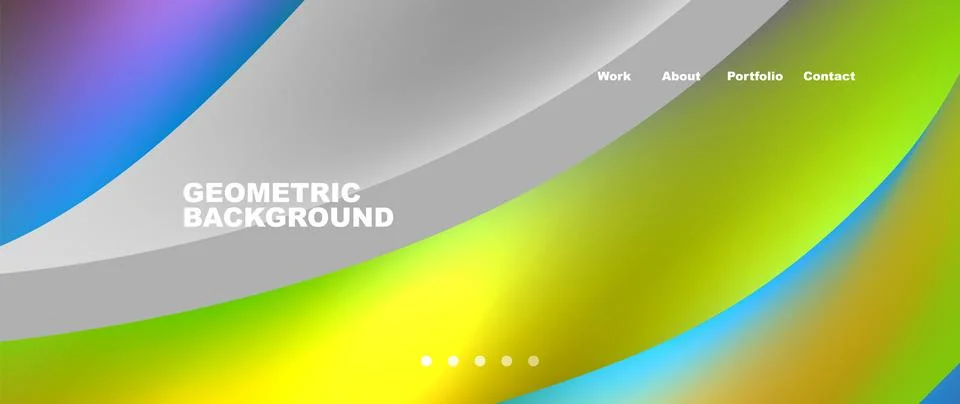 Web page design with geometric elements - circle and wave. Techno art concept 스톡 일러스트