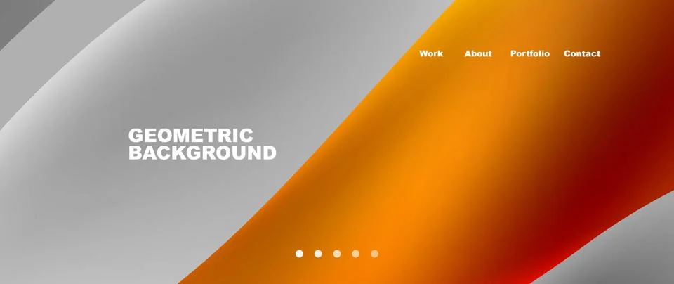 Web page design with geometric elements - circle and wave. Techno art concept イラスト素材