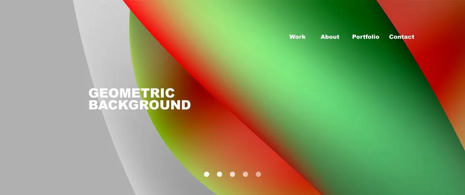 Web page design with geometric elements - circle and wave. Techno art concept イラスト素材