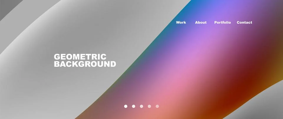 Web page design with geometric elements - circle and wave. Techno art concept Illustrazione stock