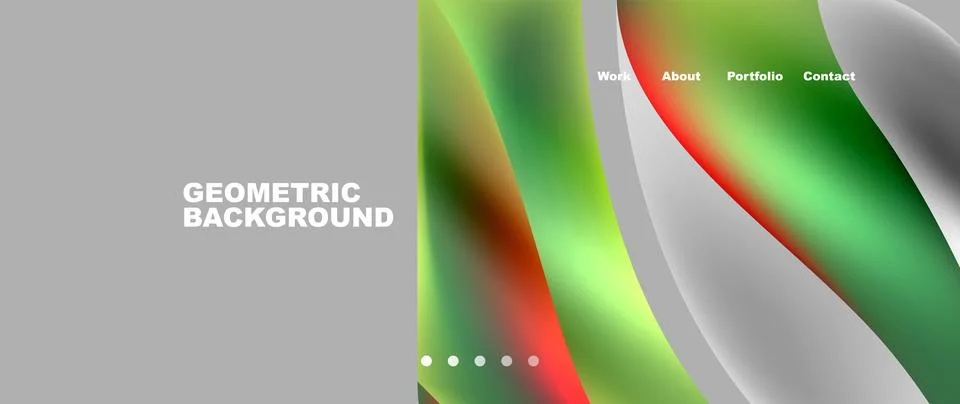 Web page design with geometric elements - circle and wave. Techno art concept イラスト素材