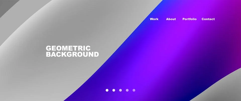 Web page design with geometric elements - circle and wave. Techno art concept Stock Illustration
