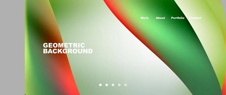 Web page design with geometric elements - circle and wave. Techno art concept Stockillustratie