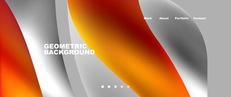 Web page design with geometric elements - circle and wave. Techno art concept イラスト素材