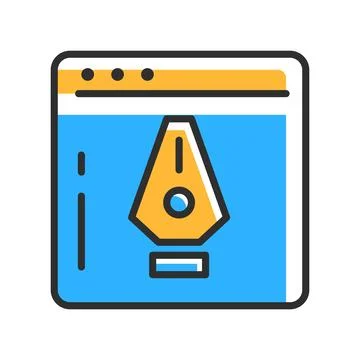 Web page design line icon. Vector illustration 스톡 일러스트