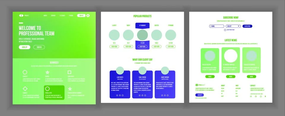 Web Page Design Vector. Website Business Concept. Web Design And Development 库存插图