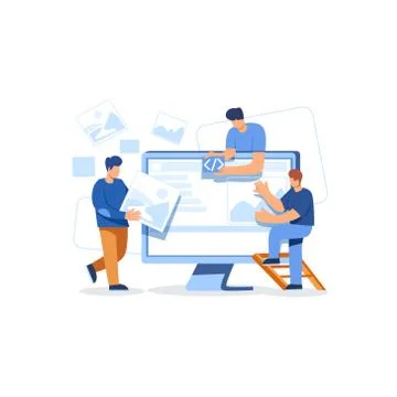 Web page designer developing website layout illustration concept 스톡 일러스트