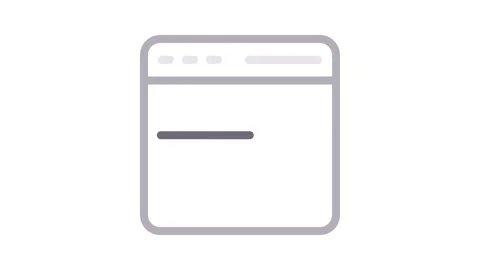 A web page displaying a prominent blue line across its layout. Stock Footage 334930914