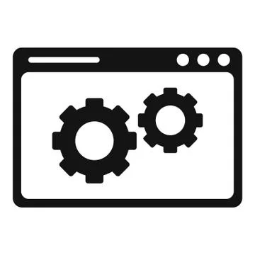 Web page engine icon, simple style Stock Illustration