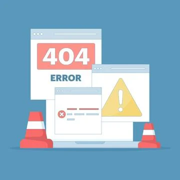 Web page error concept. page not found. website problems. Stock-Illustration