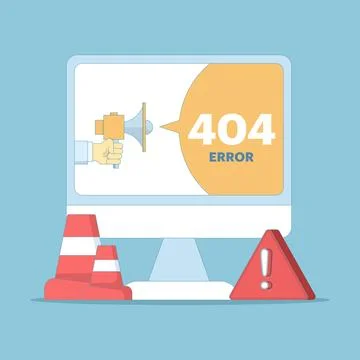 Web page error concept. page not found. website problems. Stock-Illustration