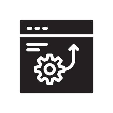 Web page glyph flat icon Stockillustratie