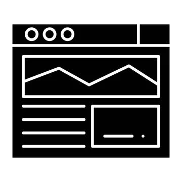 Web Page Glyph Icon Stock Illustration