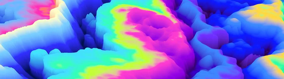 Web page header. 3d illustration for website homepage design. Abstract. Illustrazione stock