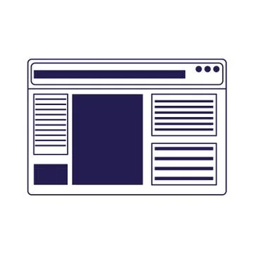 Web page icon, flat design Stock-Illustration