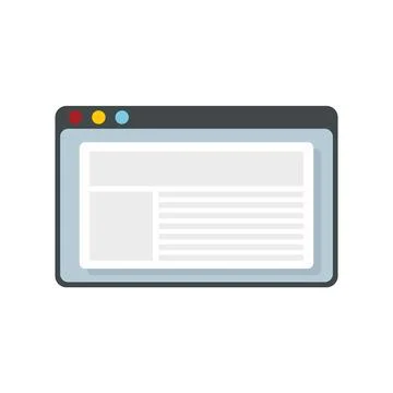 Web page icon flat isolated Stock-Illustration